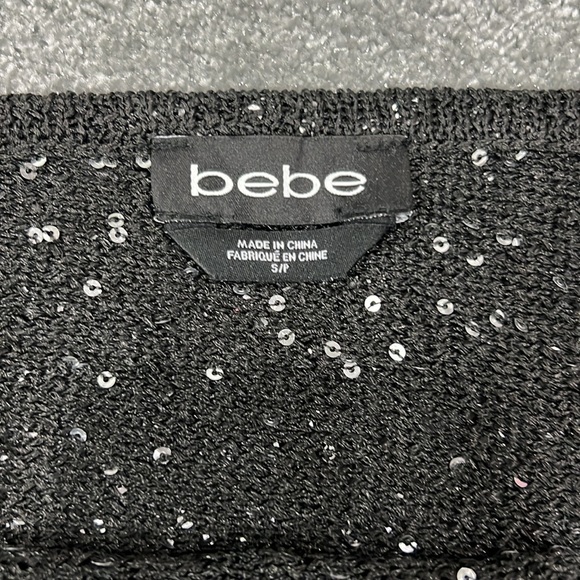 Bebe sparkly black sweater small - Picture 3 of 6